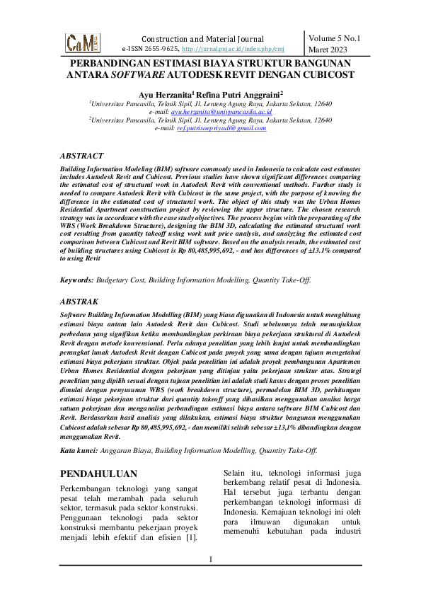 (PDF) Perbandingan Estimasi Biaya Struktur Bangunan Antara Software ...