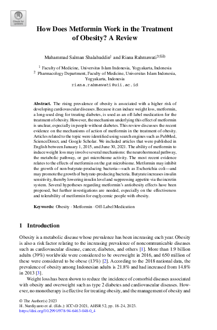 (PDF) How Does Metformin Work in the Treatment of Obesity? A Review