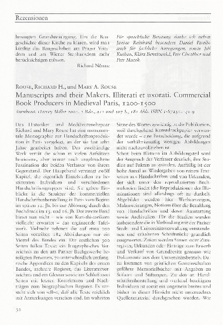 (PDF) Rouse, Richard H., und Mary A. Rouse: Manuscripts and their ...