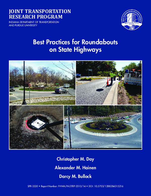 (PDF) Best Practices for Roundabouts on State Highways