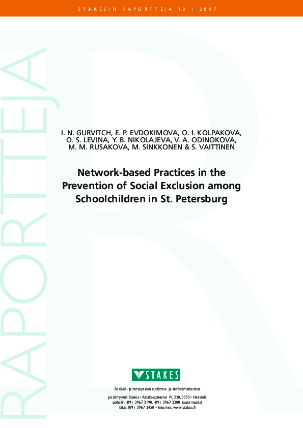 (PDF) Network-based practices in the prevention of social exclusion ...