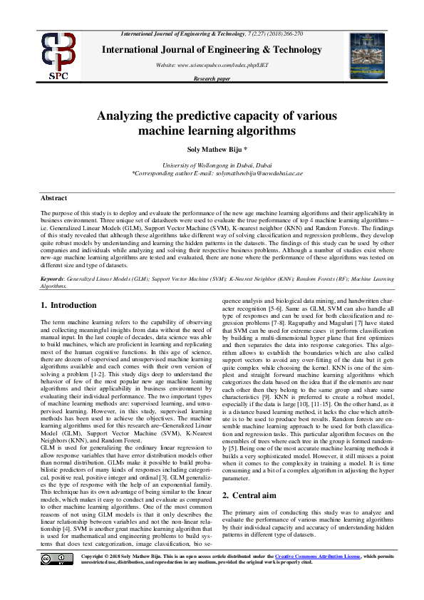 (PDF) Analyzing the predictive capacity of various machine learning ...