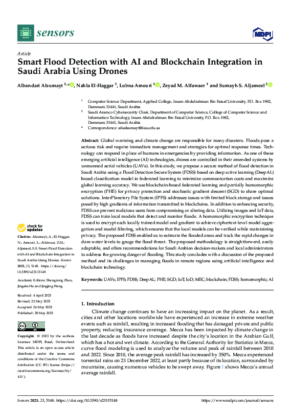 (PDF) Smart Flood Detection with AI and Blockchain Integration in Saudi ...