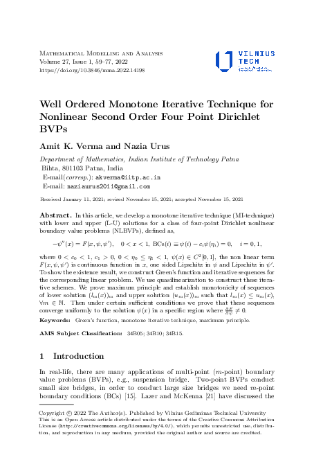 (PDF) Well Ordered Monotone Iterative Technique for Nonlinear Second ...