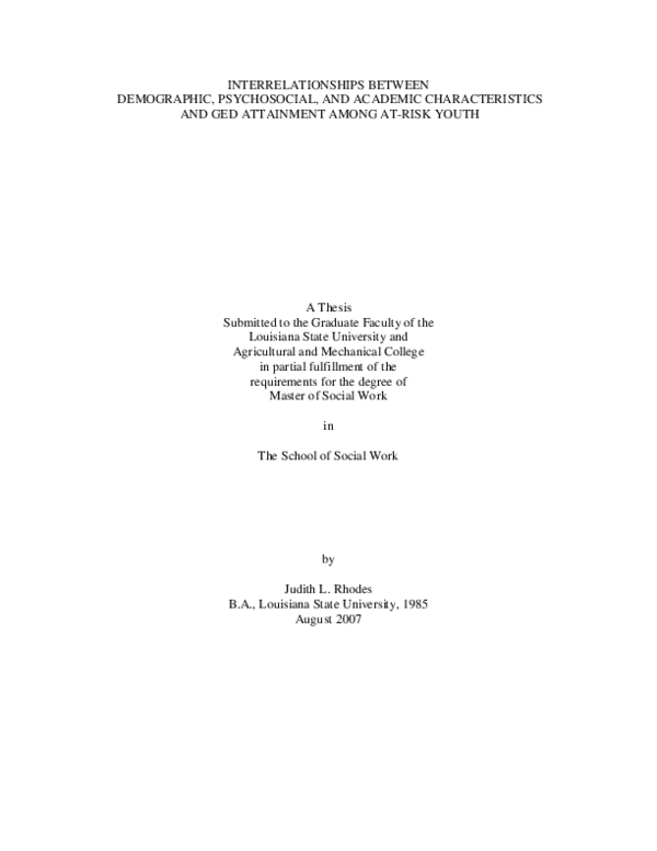 (PDF) Interrelationships between demographic, psychosocial, and ...
