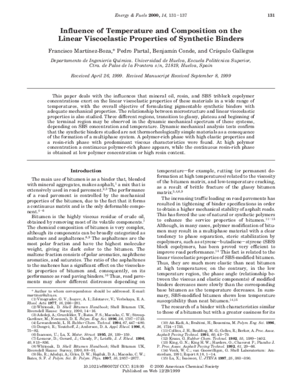 (PDF) Influence of Temperature and Composition on the Linear ...