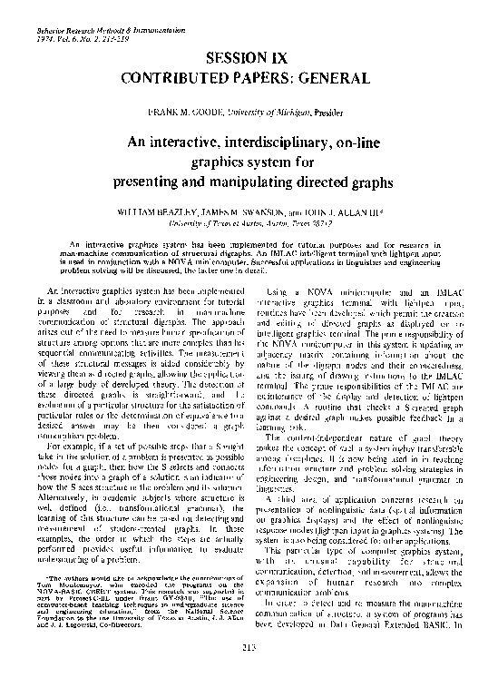 (PDF) An interactive, interdisciplinary, on-line graphics system for ...