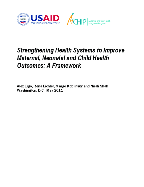(PDF) Strengthening Health Systems to Improve Maternal, Neonatal and ...