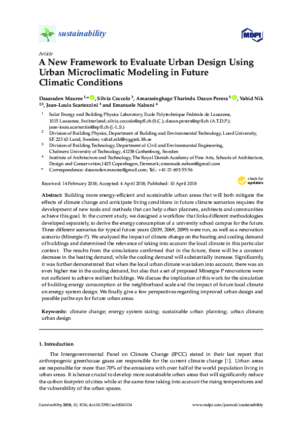(PDF) A New Framework to Evaluate Urban Design Using Urban ...
