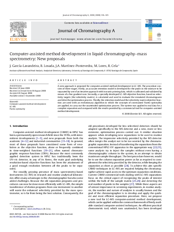 (PDF) Computer-assisted method development in liquid chromatography ...