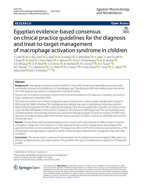 (PDF) Egyptian evidence-based consensus on clinical practice guidelines ...