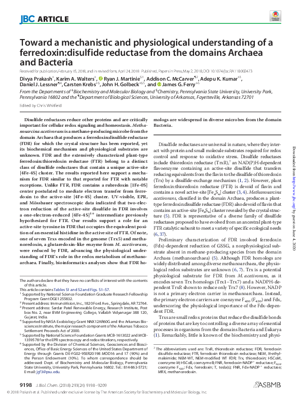 (PDF) Toward a mechanistic and physiological understanding of a ...