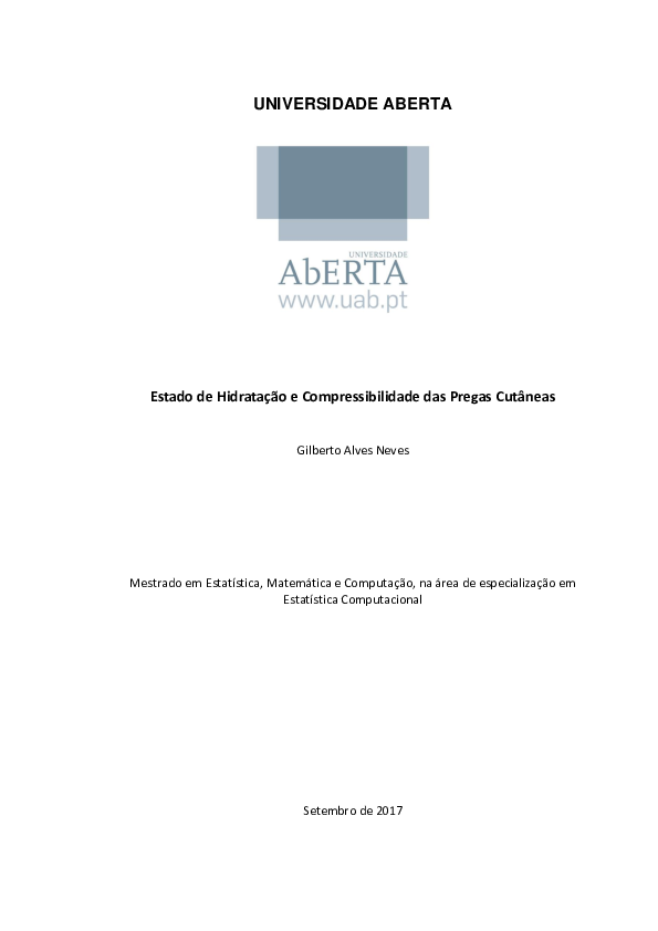 (PDF) Estado de hidratação e compressibilidade das pregas cutâneas