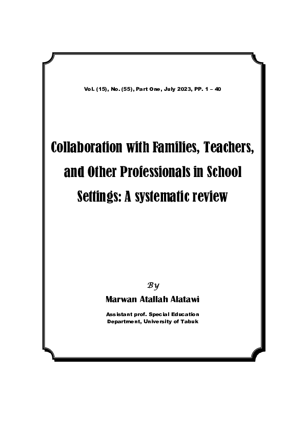 (PDF) Collaboration with Families, Teachers, and Other Professionals in ...