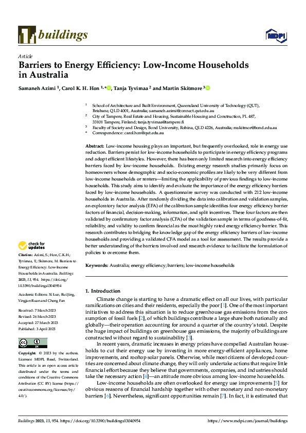 Reducing Energy Consumption Low Income Reference: Pdf Barriers To Energy Efficiency Low Income Households In Australia