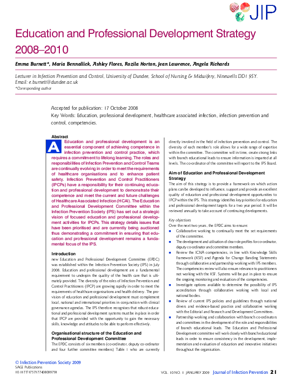 (PDF) Education and Professional Development Strategy 2008—2010