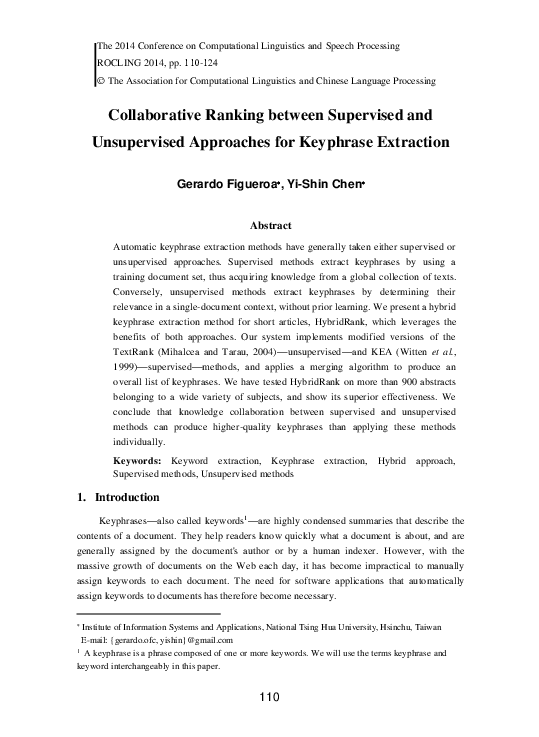 (PDF) Collaborative Ranking between Supervised and Unsupervised ...