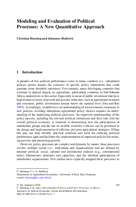 (PDF) Modeling and Evaluation of Political Processes: A New ...