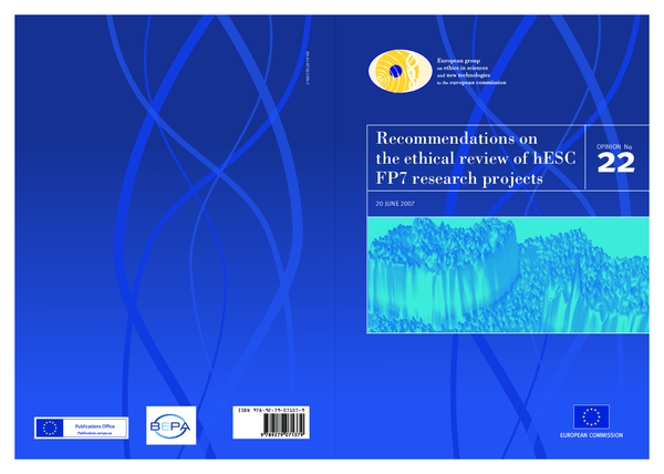 (PDF) Recommendations on the ethical review of hesc