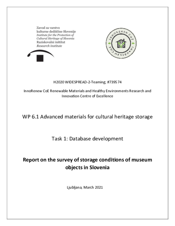 (PDF) Report on the survey of storage conditions of museum objects in ...