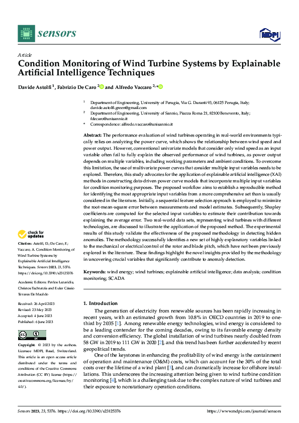 (PDF) Condition Monitoring of Wind Turbine Systems by Explainable ...