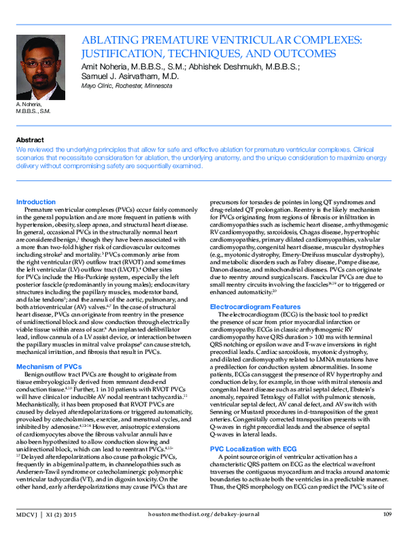(PDF) Ablating Premature Ventricular Complexes: Justification ...