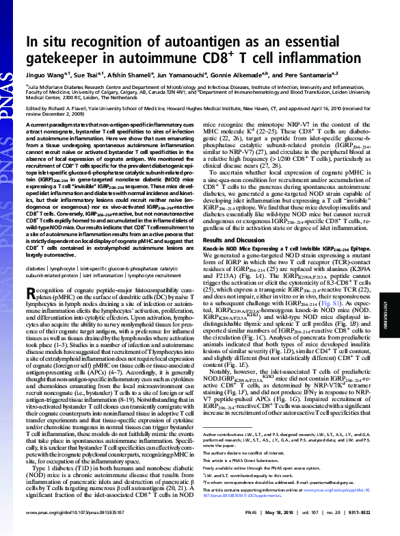 (PDF) Faculty of 1000 evaluation for In situ recognition of autoantigen ...