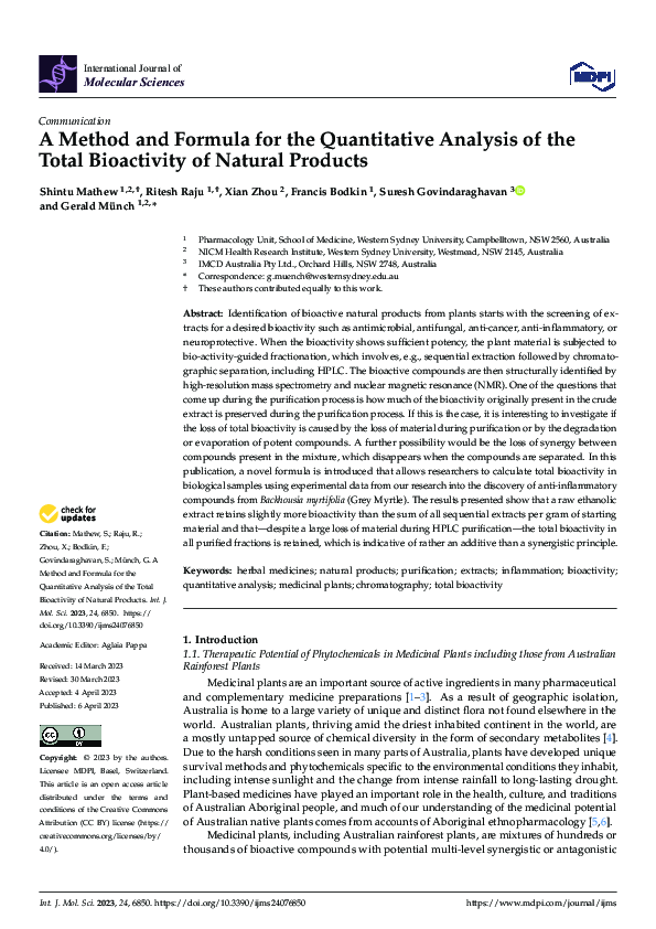 (PDF) A Method and Formula for the Quantitative Analysis of the Total ...