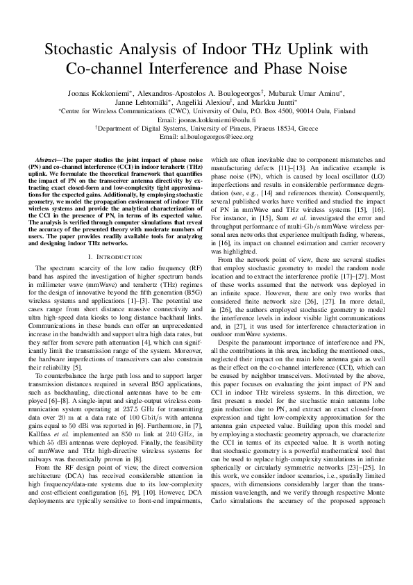 (PDF) Stochastic Analysis of Indoor THz Uplink with Co-Channel ...