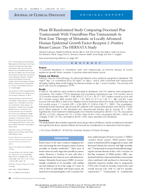 (PDF) Phase III Randomized Study Comparing Docetaxel Plus Trastuzumab ...