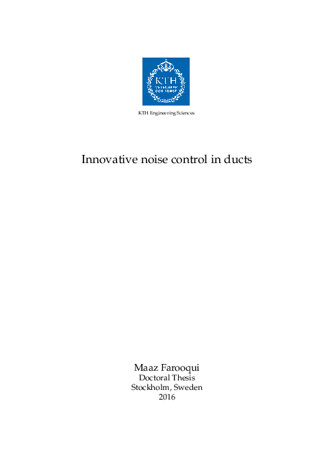 (PDF) Innovative noise control in ducts
