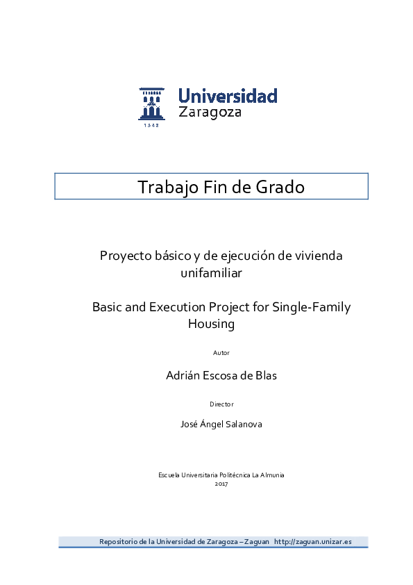 (PDF) Proyecto básico y de ejecución de vivienda unifamiliar