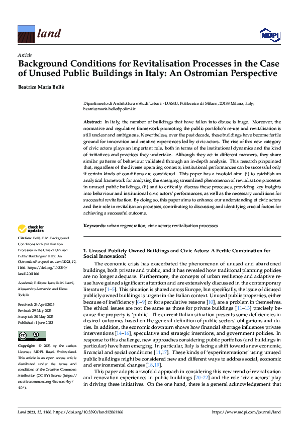(PDF) Background Conditions for Revitalisation Processes in the Case of ...