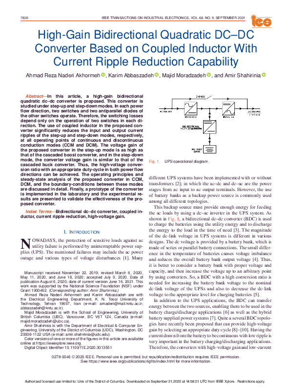 (PDF) High-Gain Bidirectional Quadratic DC-DC Converter Based on ...