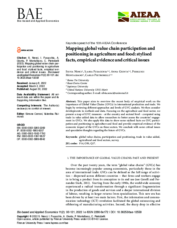 (PDF) Mapping global value chain participation and positioning in ...