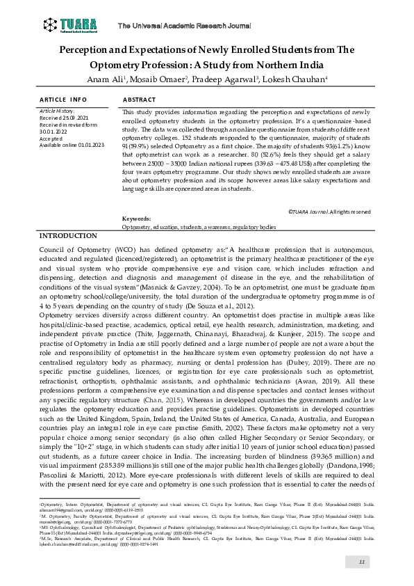 (PDF) Perception and expectations of newly enrolled students from the ...