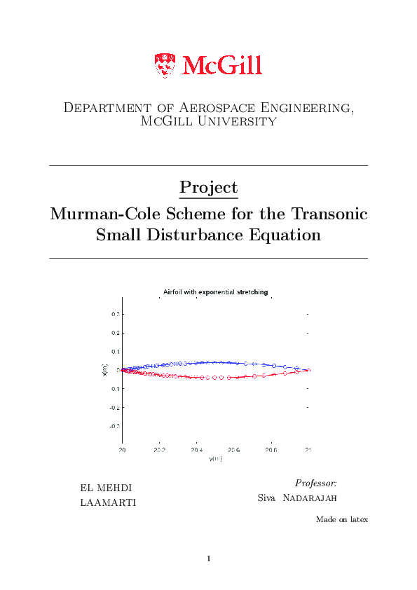 (PDF) Transonic flow : Murman Cole scheme