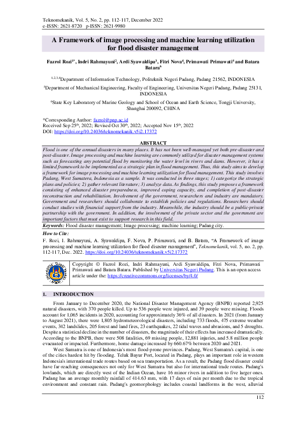 (PDF) A Framework of image processing and machine learning utilization ...