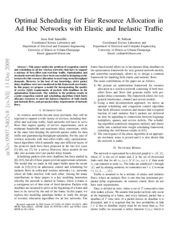 (PDF) Optimal Scheduling for Fair Resource Allocation in Ad Hoc ...