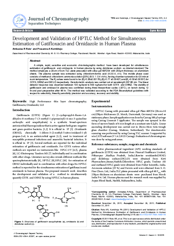 (PDF) Development and Validation of HPTLC Method for Simultaneous ...