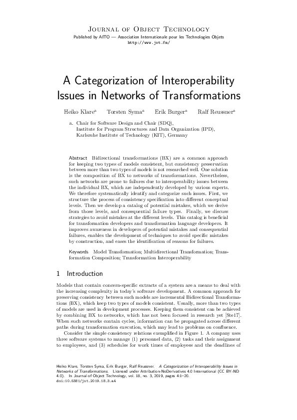(PDF) A Categorization of Interoperability Issues in Networks of ...