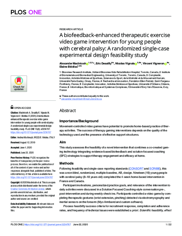 (PDF) A biofeedback-enhanced therapeutic exercise video game ...