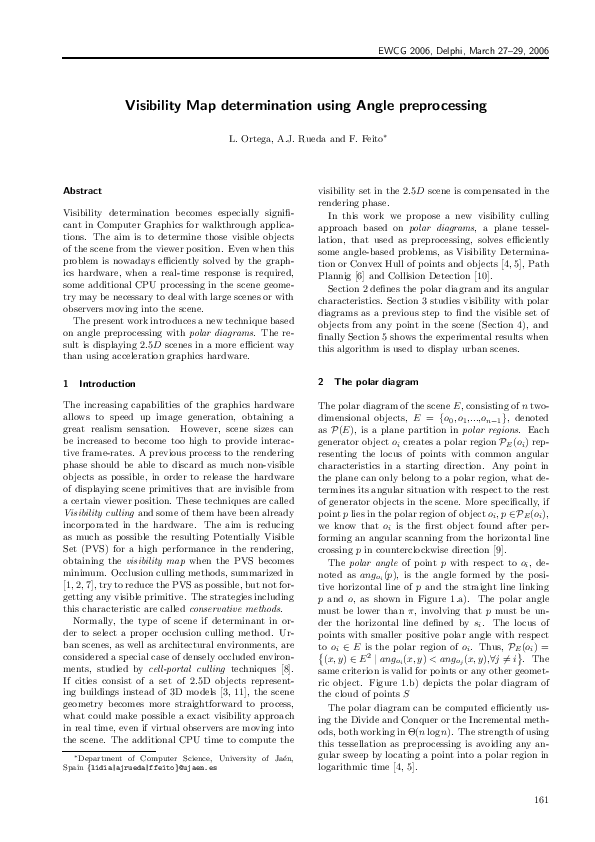 (PDF) Visibility Map determination using Angle preprocessing