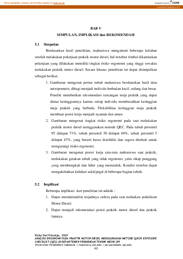 (PDF) Analisis Ergonomi Pada Praktik Motor Diesel Menggunakan Metode ...