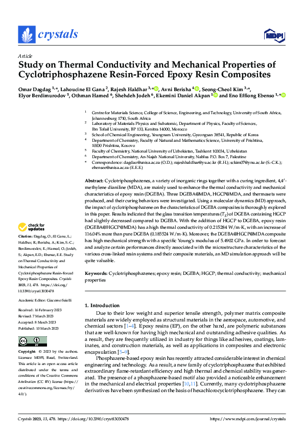 (PDF) Study on Thermal Conductivity and Mechanical Properties of ...