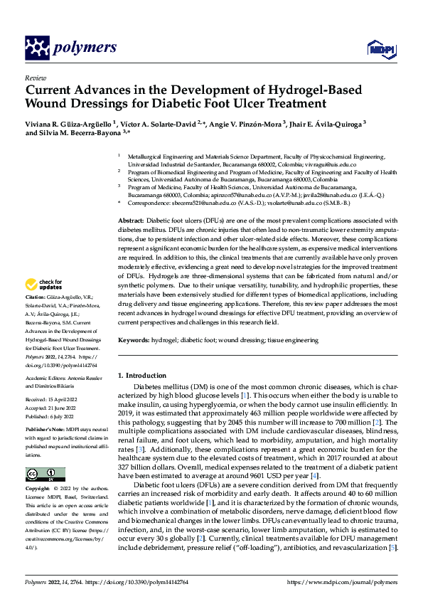 (PDF) Current Advances in the Development of Hydrogel-Based Wound ...