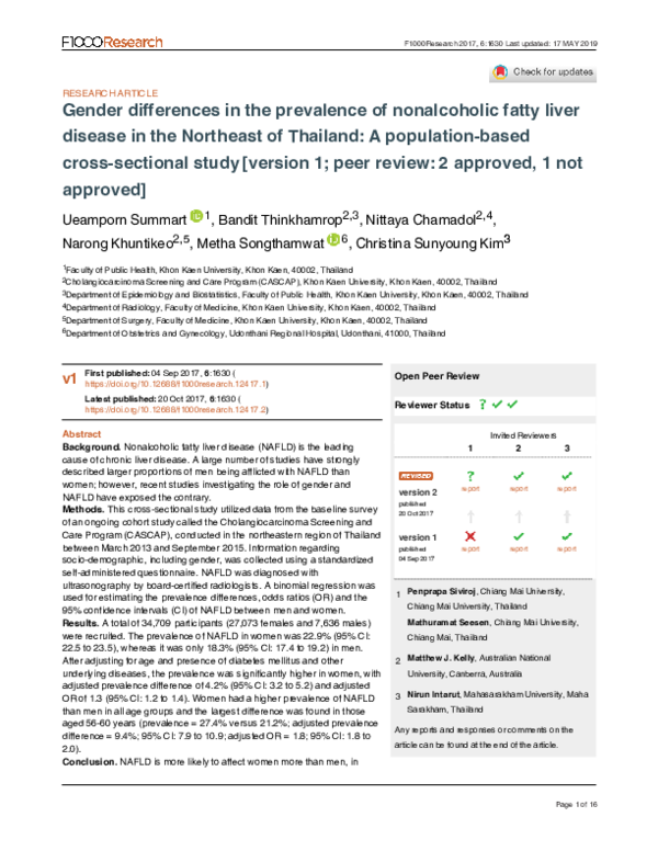 (PDF) Gender differences in the prevalence of nonalcoholic fatty liver ...