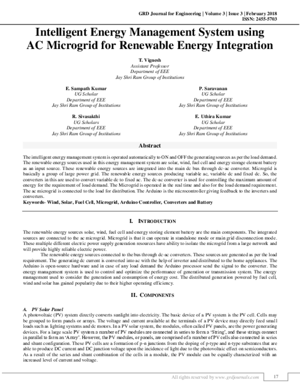 (PDF) Intelligent Energy Management System using AC Microgrid for ...