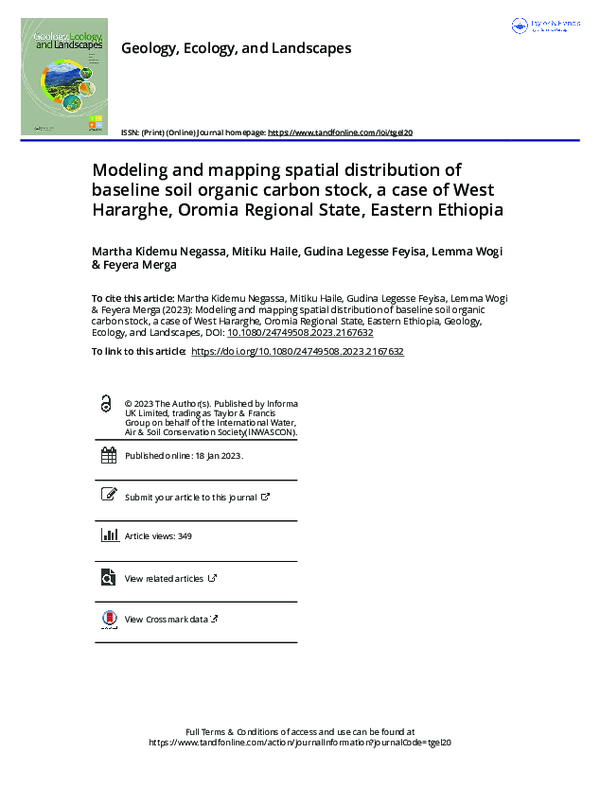 (PDF) Modeling and mapping spatial distribution of baseline soil ...