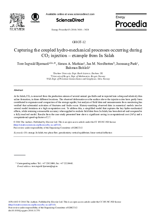 (PDF) Capturing the coupled hydro-mechanical processes occurring during ...